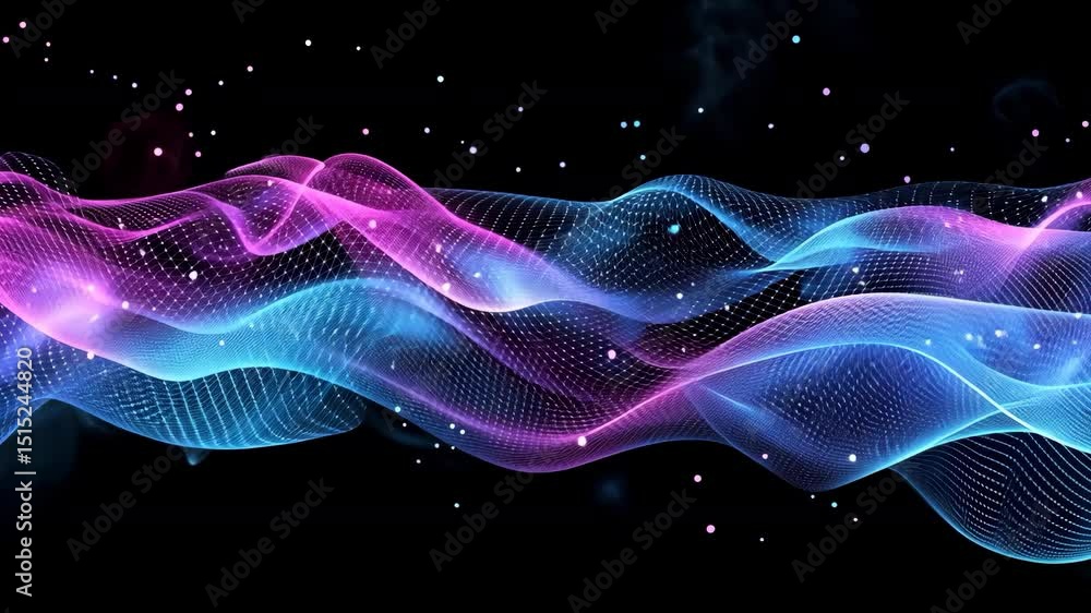 Glowing fractal waves of light create a vibrant, futuristic pattern in this dynamic virtual design, a colorful and energetic backdrop Glowing fractal waves of light create a vibrant, futuristic pattern in this dynamic virtual design, a colorful and energetic backdrop