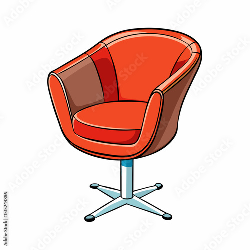 red leather armchair