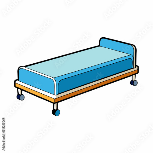 bed isolated on white background