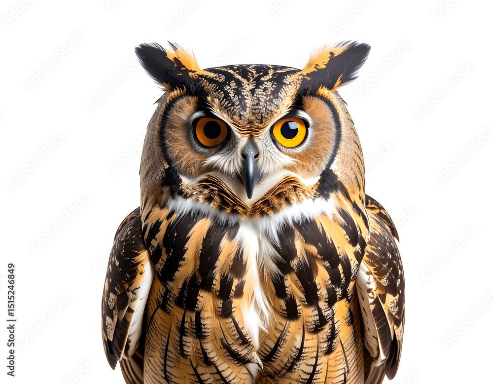 portrait of an owl isolated portrait of an owl isolated