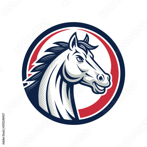 Horse head mascot, Elegant horse logo icons. Royal stallion symbol design. Equine stables sign. Equestrian brand emblems. Vector illustration.
