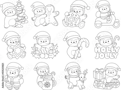 Outline of Cute sloth vector icon. Coloring book of Funny baby sloth animal.