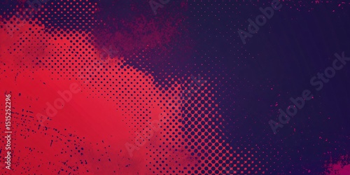 Abstract and Colorful Brush Background with Halftone Effect