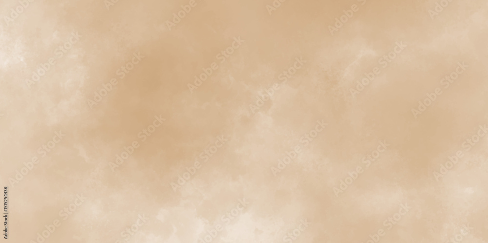 Abstract Beige background with rustic rough brown grunge texture overlay with subtle smooth distressed powder explosion, abstract painted watercolor design on old paper texture for brown background.