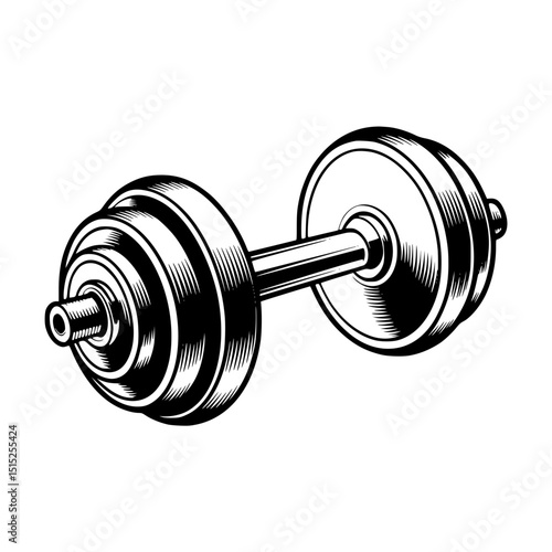 Illustration of a dumbbell
