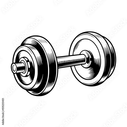 Illustration of a dumbbell