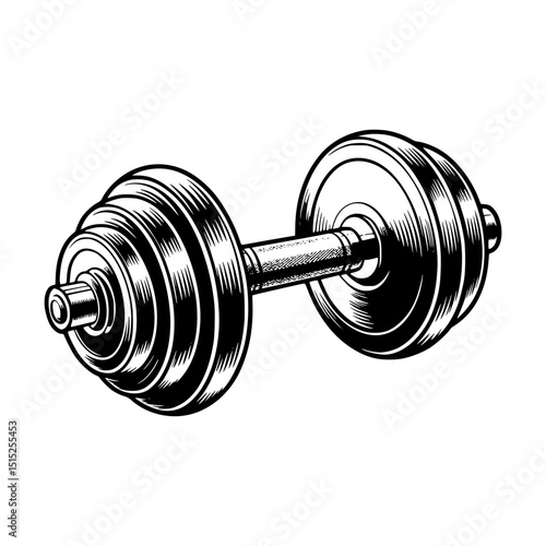 Illustration of a dumbbell