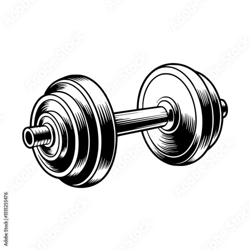 Illustration of a dumbbell
