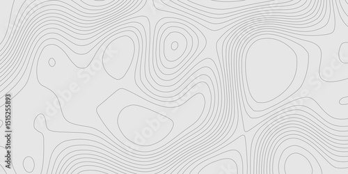 Topographic map background gray shaded relief textured geographic line map with modern design, minimal lines landscape with topographic contour lines abstract monochrome grid map seamless pattern.