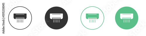 Air conditioner icon logo vector set. Graphic design elements
