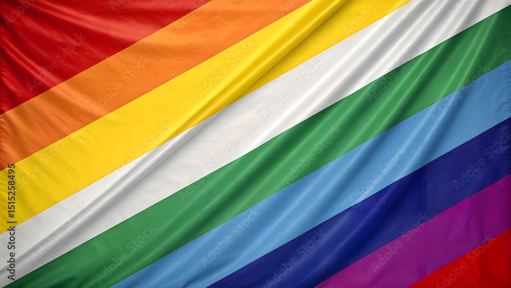 Obraz premium Pride Spectrum Waves – Inclusive Fabric of Equality