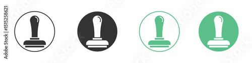 Approval stamp icon logo vector set. Graphic design elements