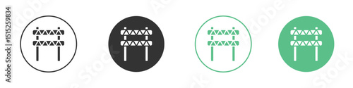 Barrier icon logo vector set. Graphic design elements