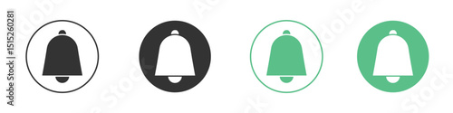 Bell icon logo vector set. Graphic design elements
