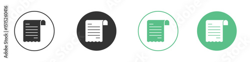 Bill icon logo vector set. Graphic design elements