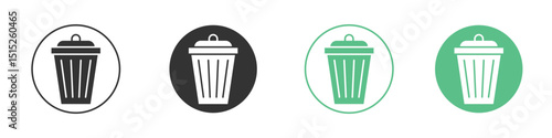 Bin icon logo vector set. Graphic design elements