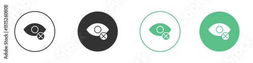Blindness icon logo vector set. Graphic design elements