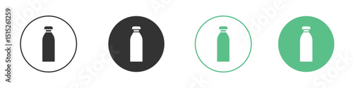 Bottle icon logo vector set. Graphic design elements