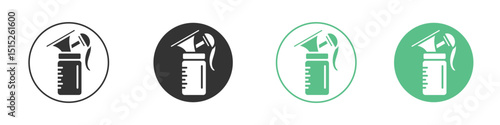 Breast pump icon logo vector set. Graphic design elements