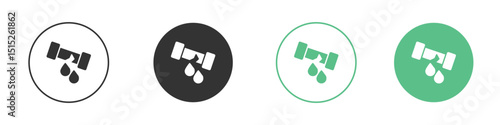 Broken pipe icon logo vector set. Graphic design elements