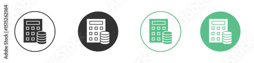 Budget icon logo vector set. Graphic design elements