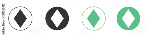 Card-diamond icon logo vector set. Graphic design elements