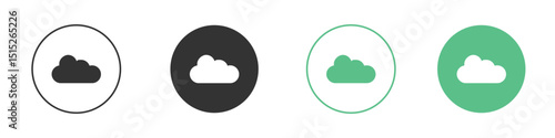 Cloud icon logo vector set. Graphic design elements