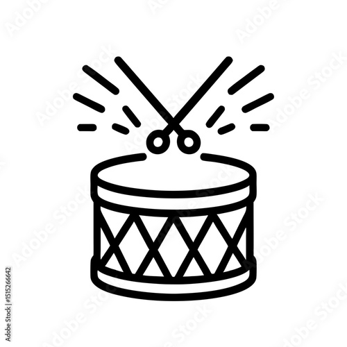 Vector Illustration of a Drum