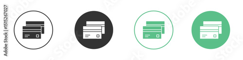 Credit card icon logo vector set. Graphic design elements