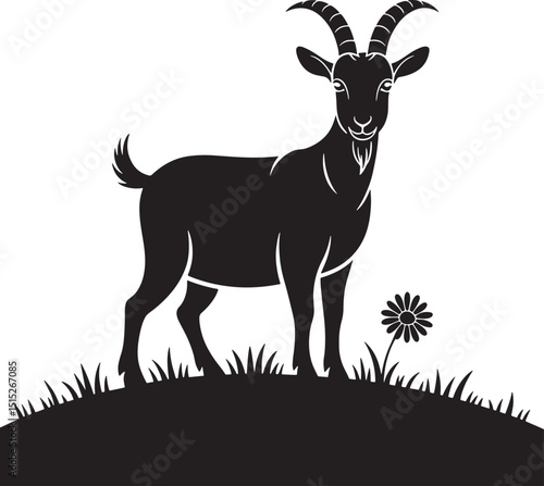 vector illustration of a deer