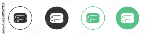 Database icon logo vector set. Graphic design elements