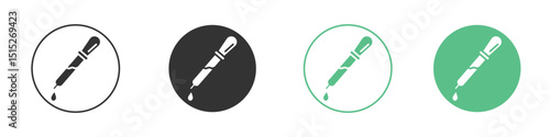 Dropper pipette icon logo vector set. Graphic design elements