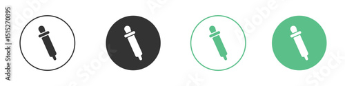Eye dropper icon logo vector set. Graphic design elements