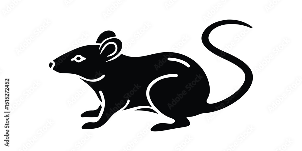 Obraz premium black and white cartoon mouse