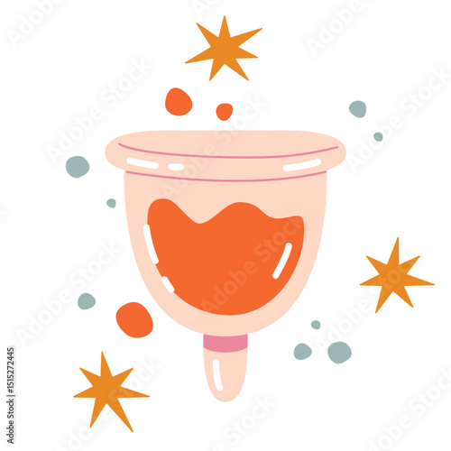 Reusable menstrual cup for menstruation period