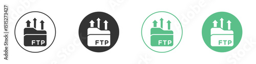 FTP icon logo vector set. Graphic design elements