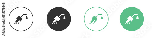 Fuel icon logo vector set. Graphic design elements