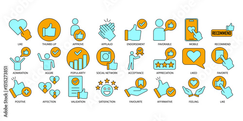 like icons set . like pack symbol vector elements for infographic web
