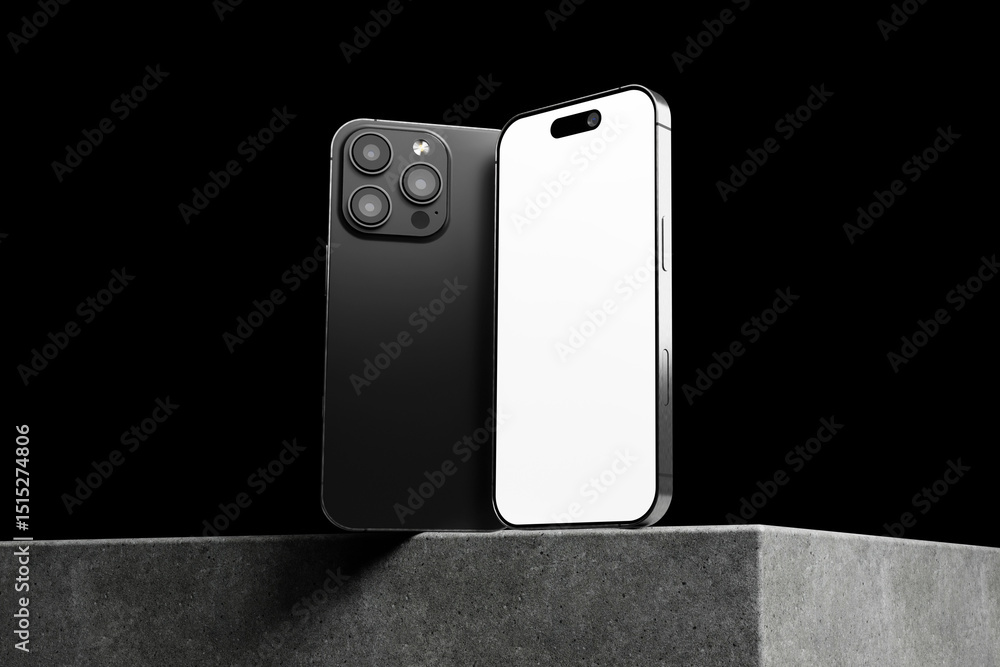 Smartphone with Dark Industrial Background Mockup Smartphone with Dark Industrial Background Mockup