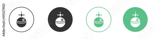 Jingle bell icon logo vector set. Graphic design elements