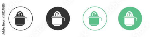 Juicer squeezer icon logo vector set. Graphic design elements