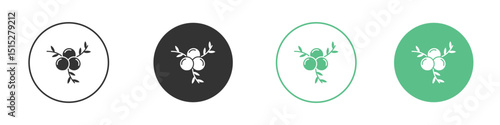 Juniper icon logo vector set. Graphic design elements