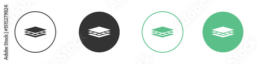 Land layers icon logo vector set. Graphic design elements