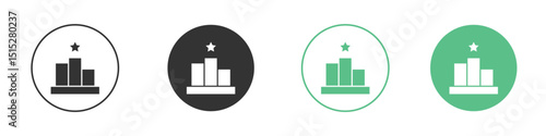 Leaderboard icon logo vector set. Graphic design elements