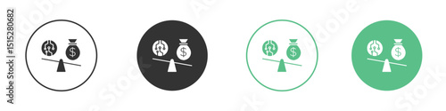 Leverage icon logo vector set. Graphic design elements