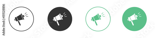 Loud Speaker icon logo vector set. Graphic design elements