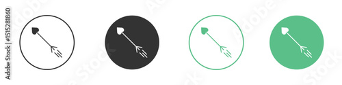 Love arrow icon logo vector set. Graphic design elements