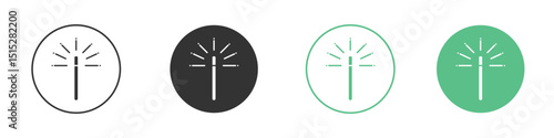 Magic wand icon logo vector set. Graphic design elements