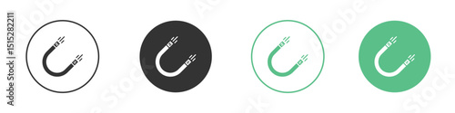 Magnet icon logo vector set. Graphic design elements