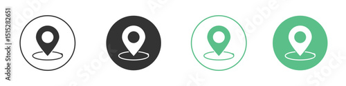 Map marker icon logo vector set. Graphic design elements